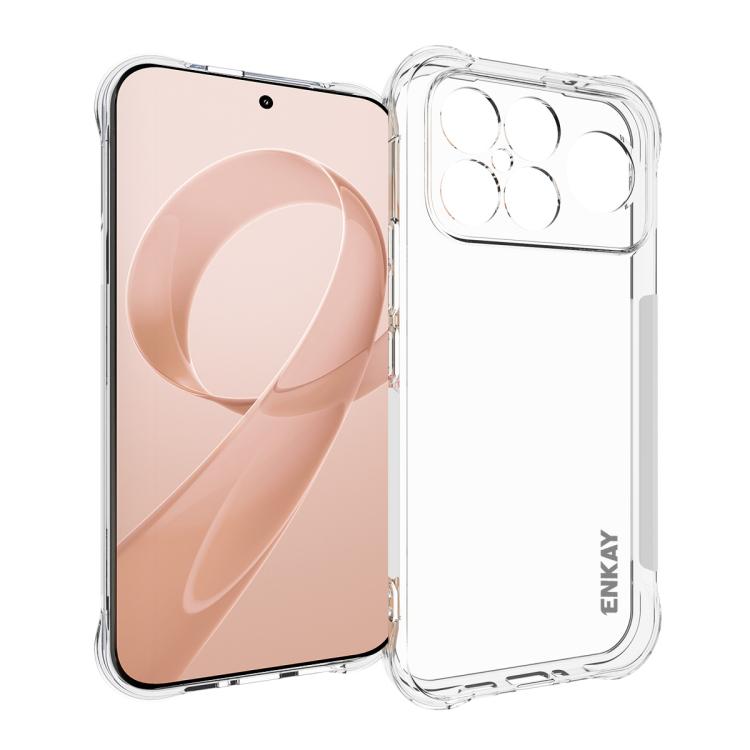 ENKAY Hat-Prince Custodia per telefono antiurto in TPU trasparente, For Xiaomi 17T Pro5G, For Redmi 15a 5G, For Xiaomi 17T, For Xiaomi 17 Ultra, For Redmi Note 15 Pro 4G Global 163.2mm, For Redmi K90, For Redmi K90 Pro Max                              ...