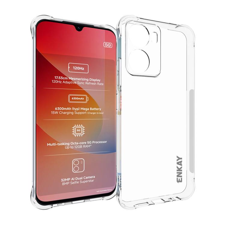 ENKAY Hat-Prince Custodia per telefono antiurto in TPU trasparente, For Xiaomi 17T Pro5G, For Redmi 15a 5G, For Xiaomi 17T, For Xiaomi 17 Ultra, For Redmi Note 15 Pro 4G Global 163.2mm, For Redmi K90, For Redmi K90 Pro Max                              ...