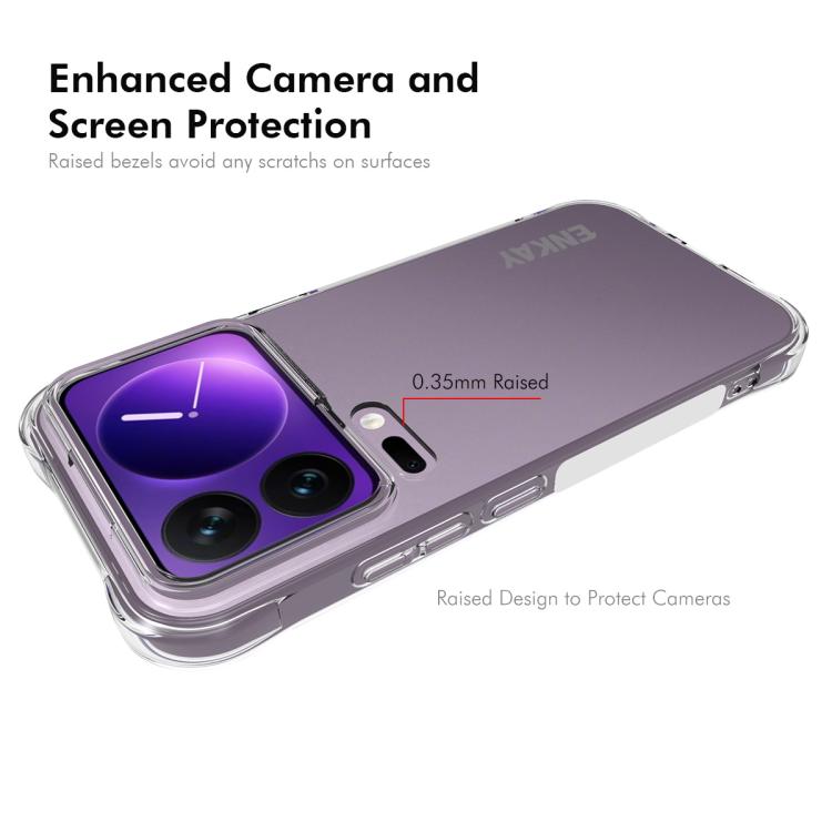 ENKAY Hat-Prince Custodia per telefono antiurto in TPU trasparente, For Xiaomi 18 Pro Max 5G, For Xiaomi 18 Pro 5G, For Redmi Note 17 Pro 5G Global 163.5mm, For Xiaomi Poco M8 Power 5G, For Xiaomi Poco F9 Ultra 5G, For Xiaomi Poco F9 Pro 5G            ...