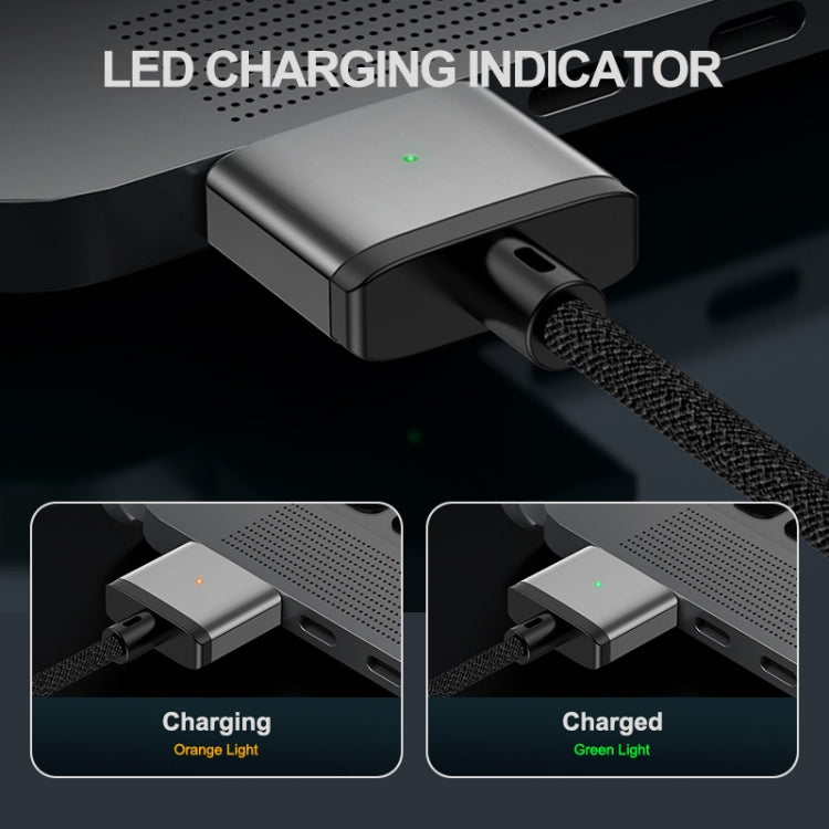 ENKAY 140W USB-C / Type-C a MagSafe 3 Cavo di ricarica magnetico intrecciato in nylon con indicatore LED per MacBook 6.6FT, ENKAY Grey, ENKAY Blue