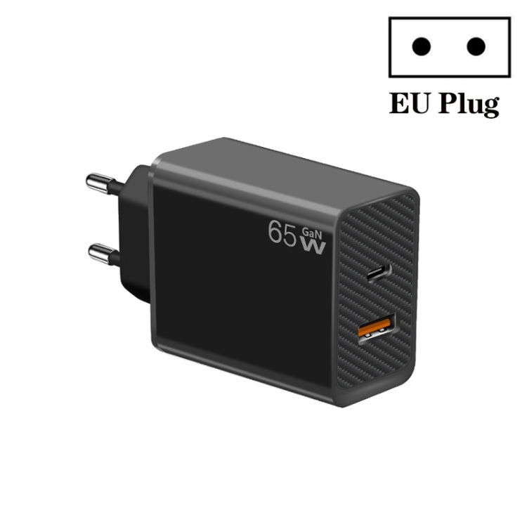 Adattatore per notebook GaN PD48W Type-C PD3.0 + USB3.0 per Apple MacBook Series ， Spina europea, EU Plug