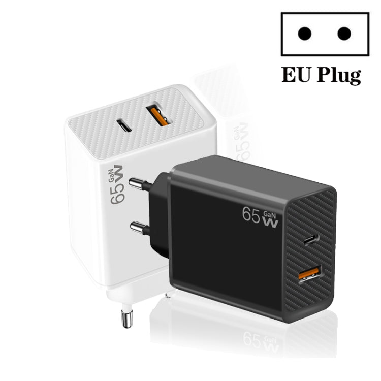 Adattatore per notebook GaN PD48W Type-C PD3.0 + USB3.0 per Apple MacBook Series ， Spina europea, EU Plug