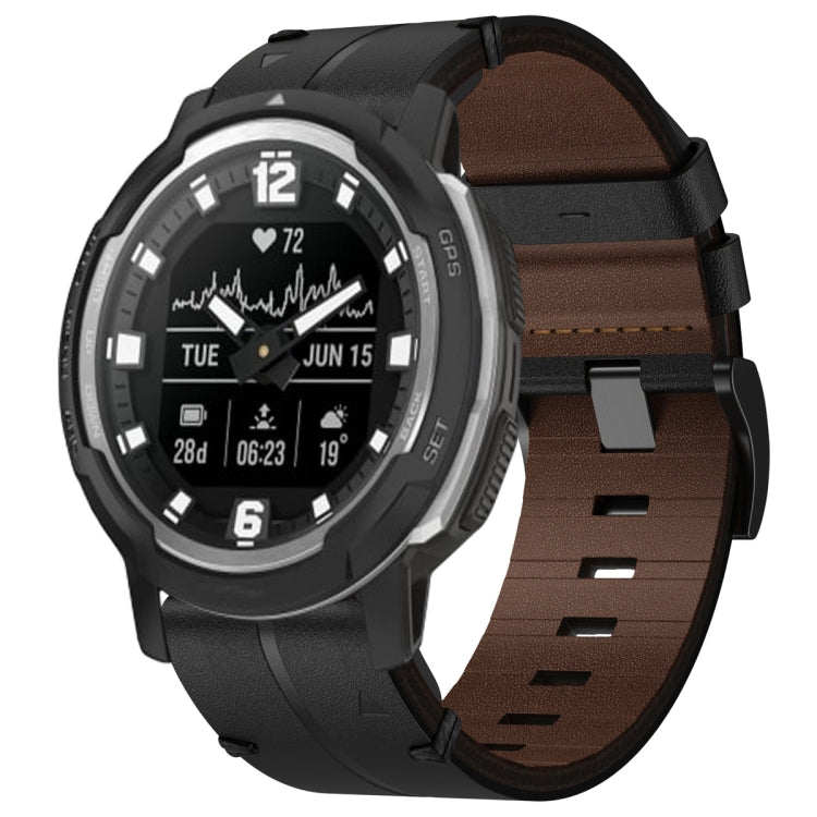 Cinturino per orologio in pelle da 22 mm, For Garmin Fenix E 47mm, For Garmin Fenix 8 MIP 47mm, For Garmin Fenix 8 AMOLED 47mm, For Garmin Fenix 7 Pro 47mm, For Garmin Epix Pro 47mm, For Garmin MARQ Athlete Gen 2, For Garmin MARQ Commander             ...