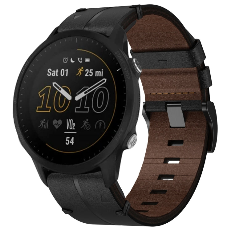 Cinturino per orologio in pelle da 22 mm, For Garmin Forerunner 955, For Garmin Descent G1, For Garmin Descent G1 Solar, For Garmin  Instinct 2 Solar, For Garmin Instinct 2, For Garmin EPIX Gen 2, For Garmin Fenix 7, For Garmin Fenix 7 Solar           ...