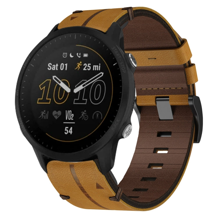 Cinturino per orologio in pelle da 22 mm, For Garmin Forerunner 955, For Garmin Descent G1, For Garmin Descent G1 Solar, For Garmin  Instinct 2 Solar, For Garmin Instinct 2, For Garmin EPIX Gen 2, For Garmin Fenix 7, For Garmin Fenix 7 Solar           ...