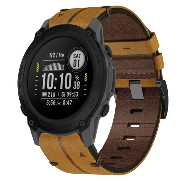Cinturino per orologio in pelle da 22 mm, For Garmin Forerunner 955, For Garmin Descent G1, For Garmin Descent G1 Solar, For Garmin  Instinct 2 Solar, For Garmin Instinct 2, For Garmin EPIX Gen 2, For Garmin Fenix 7, For Garmin Fenix 7 Solar           ...