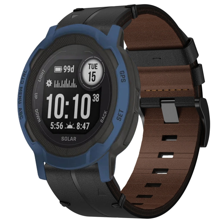 Cinturino per orologio in pelle da 22 mm, For Garmin Forerunner 955, For Garmin Descent G1, For Garmin Descent G1 Solar, For Garmin  Instinct 2 Solar, For Garmin Instinct 2, For Garmin EPIX Gen 2, For Garmin Fenix 7, For Garmin Fenix 7 Solar           ...