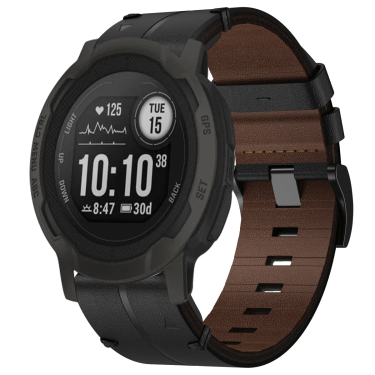 Cinturino per orologio in pelle da 22 mm, For Garmin Forerunner 955, For Garmin Descent G1, For Garmin Descent G1 Solar, For Garmin  Instinct 2 Solar, For Garmin Instinct 2, For Garmin EPIX Gen 2, For Garmin Fenix 7, For Garmin Fenix 7 Solar           ...