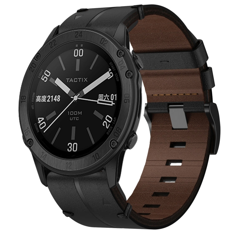 Cinturino per orologio in pelle da 22 mm, For Garmin Fenix E 47mm, For Garmin Fenix 8 MIP 47mm, For Garmin Fenix 8 AMOLED 47mm, For Garmin Fenix 7 Pro 47mm, For Garmin Epix Pro 47mm, For Garmin MARQ Athlete Gen 2, For Garmin MARQ Commander�������������...