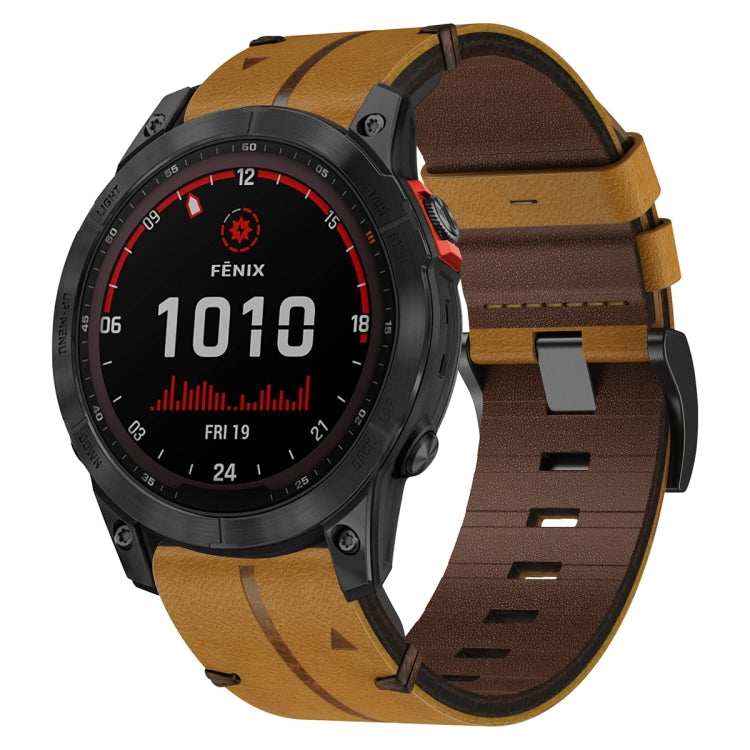 Cinturino per orologio in pelle da 22 mm, For Garmin Forerunner 955, For Garmin Descent G1, For Garmin Descent G1 Solar, For Garmin  Instinct 2 Solar, For Garmin Instinct 2, For Garmin EPIX Gen 2, For Garmin Fenix 7, For Garmin Fenix 7 Solar           ...