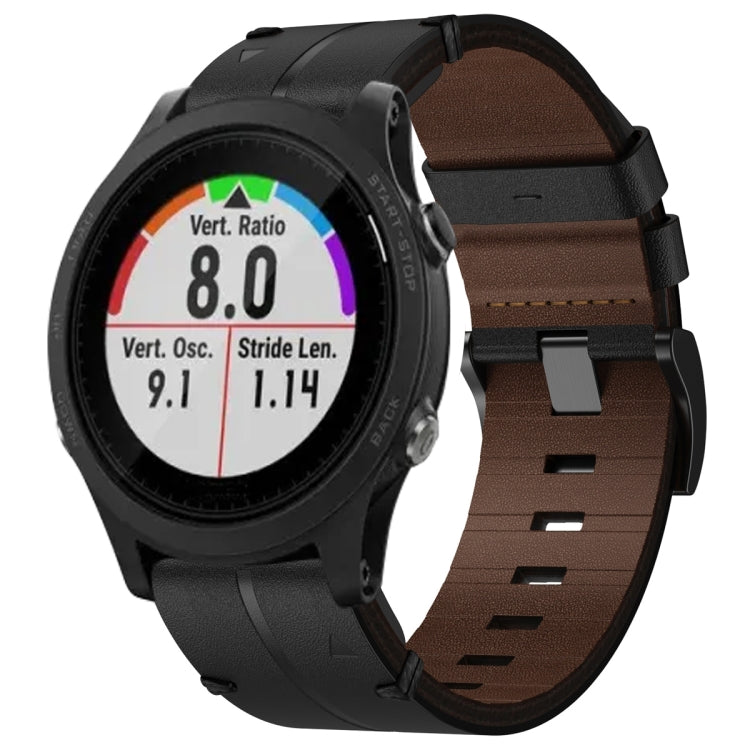 Cinturino per orologio in pelle da 22 mm, For Garmin Forerunner 955, For Garmin Descent G1, For Garmin Descent G1 Solar, For Garmin  Instinct 2 Solar, For Garmin Instinct 2, For Garmin EPIX Gen 2, For Garmin Fenix 7, For Garmin Fenix 7 Solar           ...