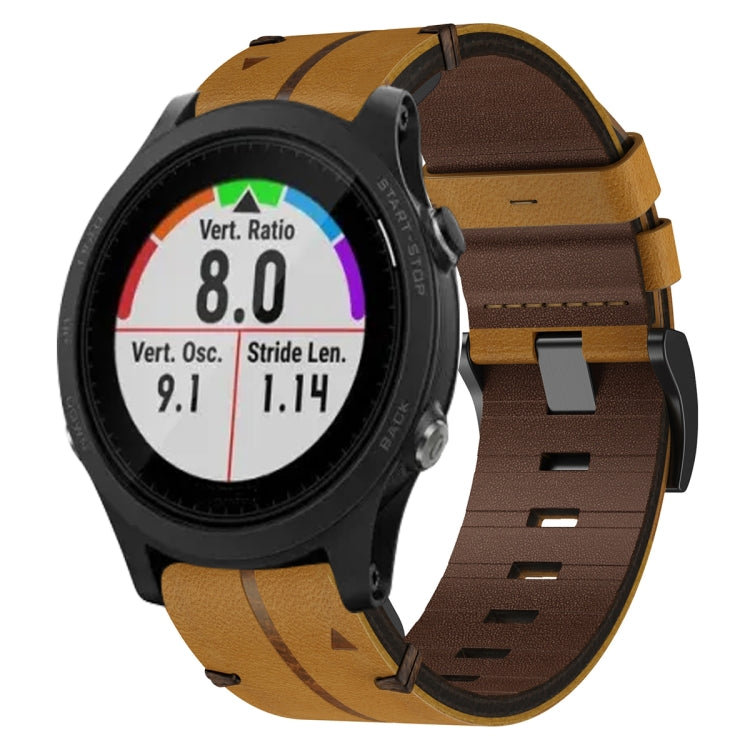 Cinturino per orologio in pelle da 22 mm, For Garmin Forerunner 955, For Garmin Descent G1, For Garmin Descent G1 Solar, For Garmin  Instinct 2 Solar, For Garmin Instinct 2, For Garmin EPIX Gen 2, For Garmin Fenix 7, For Garmin Fenix 7 Solar           ...