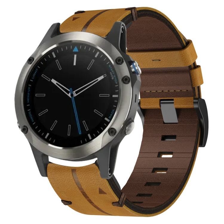 Cinturino per orologio in pelle da 22 mm, For Garmin Forerunner 955, For Garmin Descent G1, For Garmin Descent G1 Solar, For Garmin  Instinct 2 Solar, For Garmin Instinct 2, For Garmin EPIX Gen 2, For Garmin Fenix 7, For Garmin Fenix 7 Solar           ...