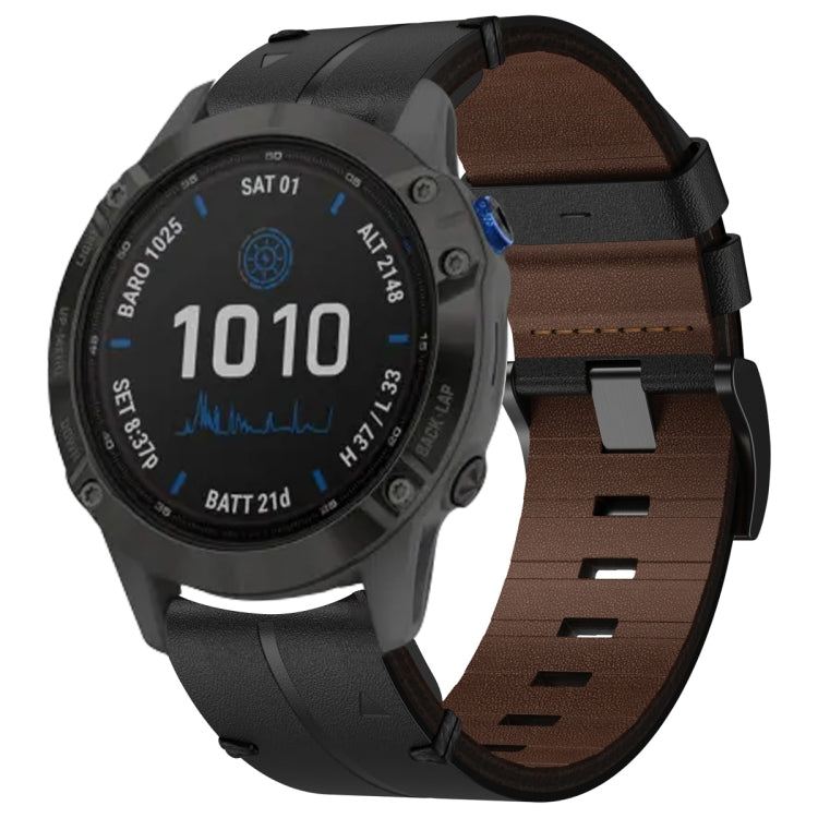 Cinturino per orologio in pelle da 22 mm, For Garmin Approach S62, For Garmin Fenix 6 Pro GPS, For Garmin Fenix 5, For Garmin Fenix 5 Plus, For Garmin Instinct, For Garmin Fenix 6 GPS, For Garmin Fenix 6 Sapphire GPS, For Garmin Forerunner 945���������...