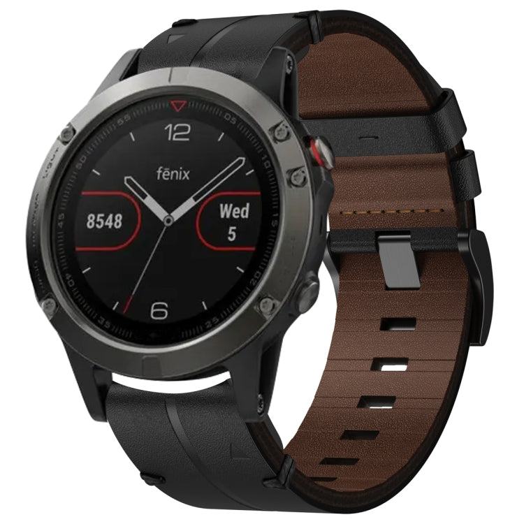 Cinturino per orologio in pelle da 22 mm, For Garmin Approach S62, For Garmin Fenix 6 Pro GPS, For Garmin Fenix 5, For Garmin Fenix 5 Plus, For Garmin Instinct, For Garmin Fenix 6 GPS, For Garmin Fenix 6 Sapphire GPS, For Garmin Forerunner 945���������...
