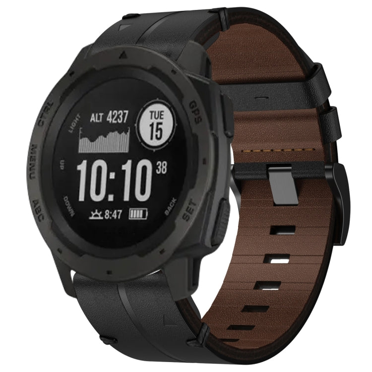 Cinturino per orologio in pelle da 22 mm, For Garmin Approach S62, For Garmin Fenix 6 Pro GPS, For Garmin Fenix 5, For Garmin Fenix 5 Plus, For Garmin Instinct, For Garmin Fenix 6 GPS, For Garmin Fenix 6 Sapphire GPS, For Garmin Forerunner 945���������...