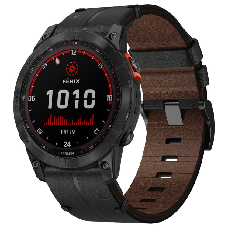 Cinturino per orologio in pelle da 22 mm, For Garmin Forerunner 955, For Garmin Descent G1, For Garmin Descent G1 Solar, For Garmin  Instinct 2 Solar, For Garmin Instinct 2, For Garmin EPIX Gen 2, For Garmin Fenix 7, For Garmin Fenix 7 Solar           ...