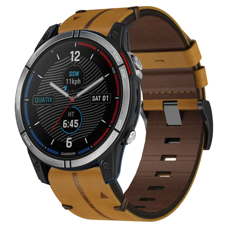 Cinturino per orologio in pelle da 22 mm, For Garmin Approach S62, For Garmin Fenix 6 Pro GPS, For Garmin Fenix 5, For Garmin Fenix 5 Plus, For Garmin Instinct, For Garmin Fenix 6 GPS, For Garmin Fenix 6 Sapphire GPS, For Garmin Forerunner 945���������...