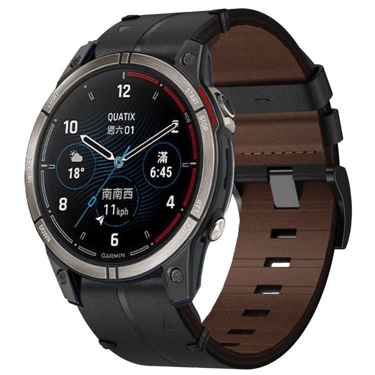 Cinturino per orologio in pelle da 22 mm, For Garmin Approach S62, For Garmin Fenix 6 Pro GPS, For Garmin Fenix 5, For Garmin Fenix 5 Plus, For Garmin Instinct, For Garmin Fenix 6 GPS, For Garmin Fenix 6 Sapphire GPS, For Garmin Forerunner 945���������...