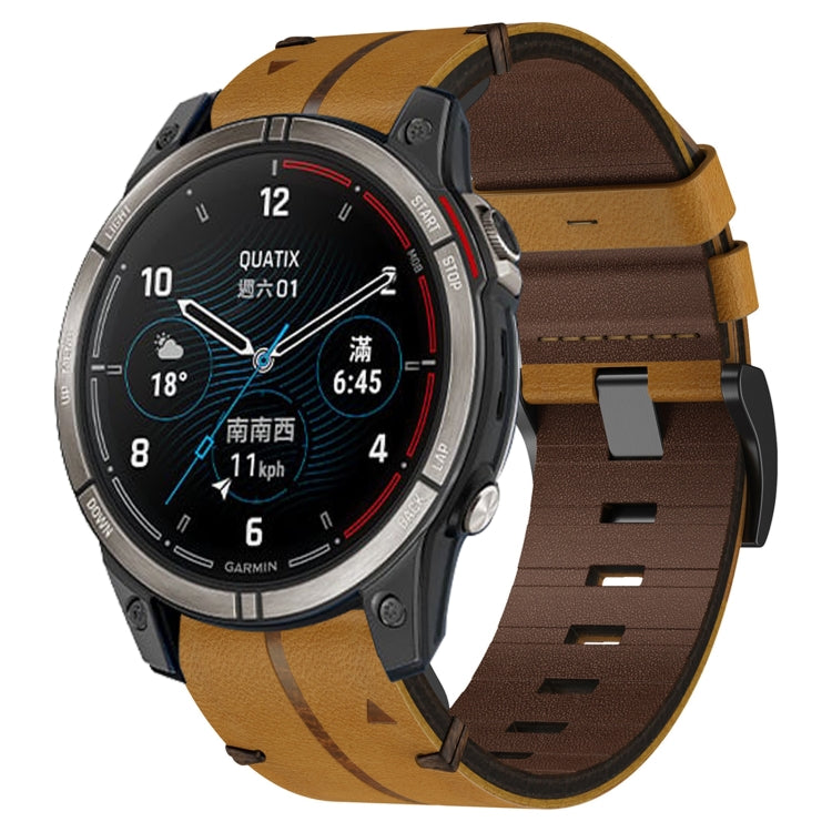 Cinturino per orologio in pelle da 22 mm, For Garmin Approach S62, For Garmin Fenix 6 Pro GPS, For Garmin Fenix 5, For Garmin Fenix 5 Plus, For Garmin Instinct, For Garmin Fenix 6 GPS, For Garmin Fenix 6 Sapphire GPS, For Garmin Forerunner 945���������...