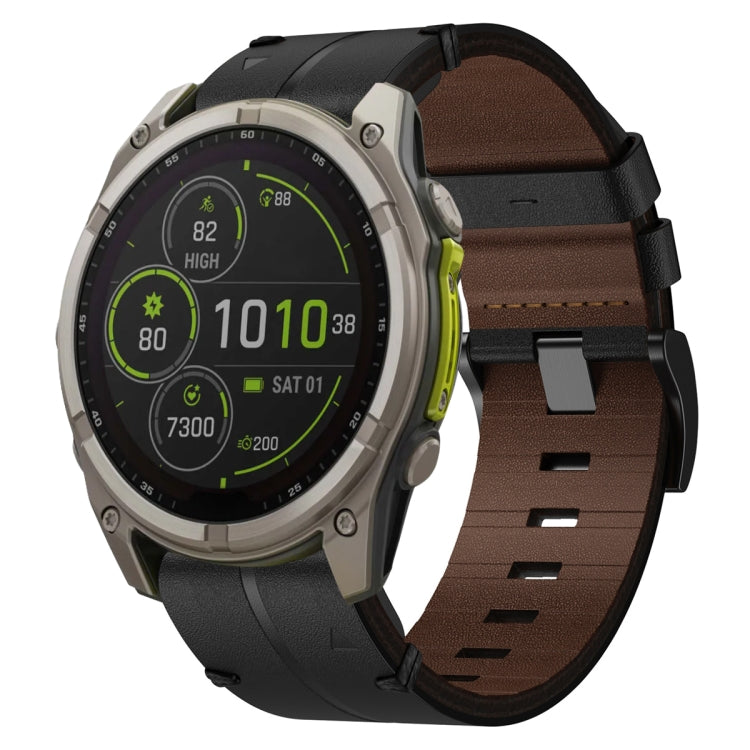 Cinturino per orologio in pelle da 22 mm, For Garmin Fenix E 47mm, For Garmin Fenix 8 MIP 47mm, For Garmin Fenix 8 AMOLED 47mm, For Garmin Fenix 7 Pro 47mm, For Garmin Epix Pro 47mm, For Garmin MARQ Athlete Gen 2, For Garmin MARQ Commander�������������...