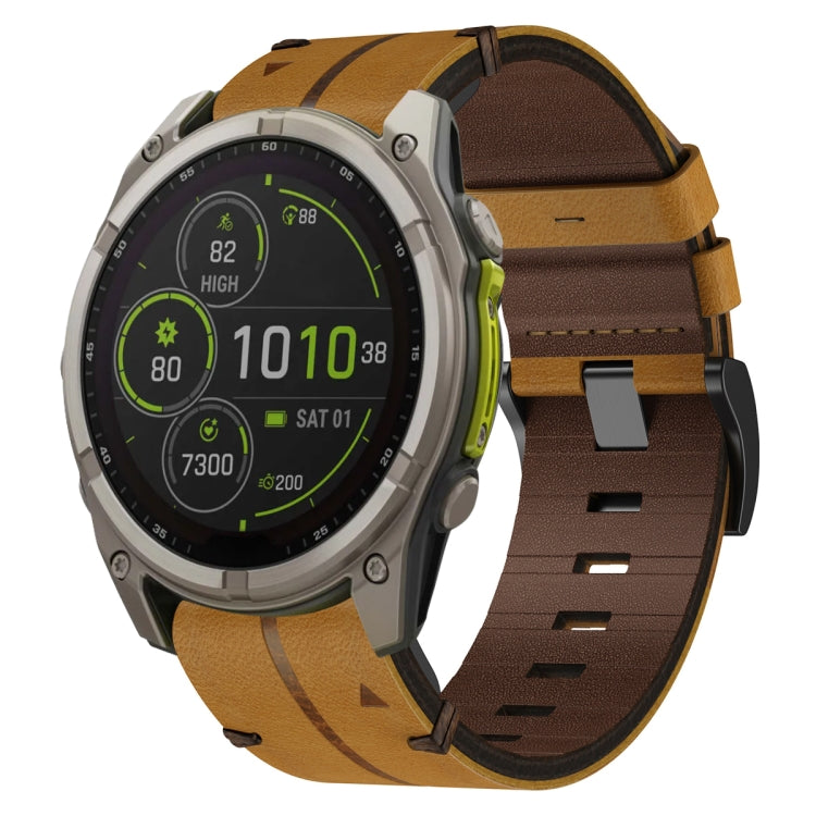 Cinturino per orologio in pelle da 22 mm, For Garmin Fenix E 47mm, For Garmin Fenix 8 MIP 47mm, For Garmin Fenix 8 AMOLED 47mm, For Garmin Fenix 7 Pro 47mm, For Garmin Epix Pro 47mm, For Garmin MARQ Athlete Gen 2, For Garmin MARQ Commander             ...
