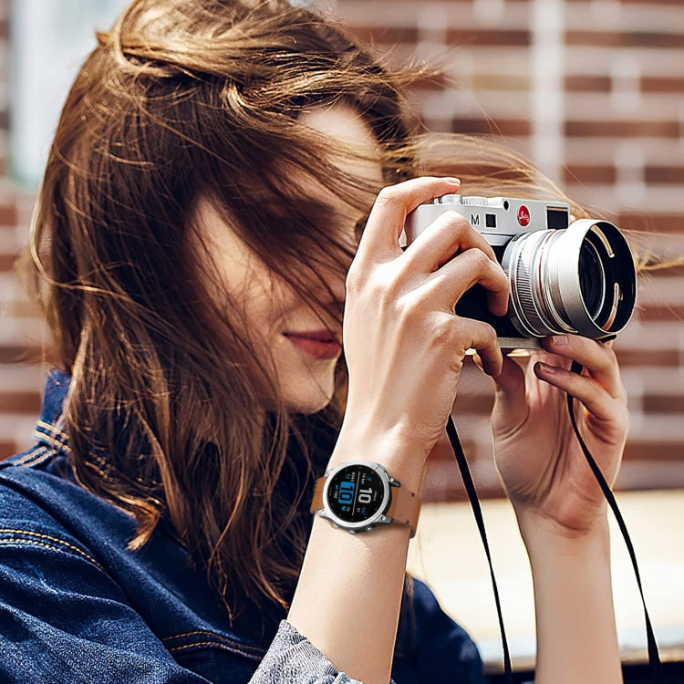 Cinturino per orologio in pelle da 22 mm, For Garmin Fenix E 47mm, For Garmin Fenix 8 MIP 47mm, For Garmin Fenix 8 AMOLED 47mm, For Garmin Fenix 7 Pro 47mm, For Garmin Epix Pro 47mm, For Garmin MARQ Athlete Gen 2, For Garmin MARQ Commander             ...