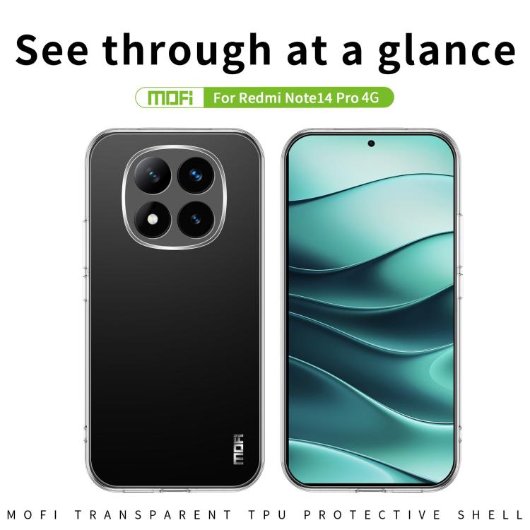 Custodia per telefono in TPU ultrasottile serie MOFI Ming, For Redmi Note 14 Pro 4G, For Xiaomi 15 Pro, For Xiaomi Redmi Note 14 5G, For Xiaomi Redmi Note 14 Pro+ 5G, For Xiaomi Redmi Note 14 Pro 5G, For Xiaomi Redmi 13, ForXiaomi Redmi Turbo 3        ...