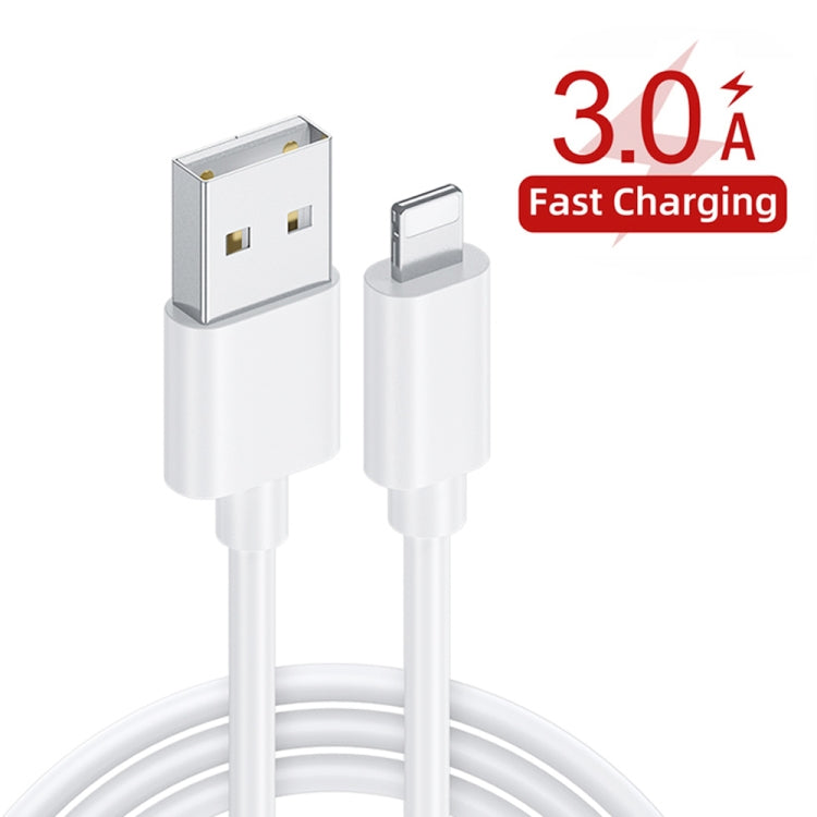 Caricabatterie rapido USB TE-005 QC3.0 da 18 W con cavo da USB a 8 pin da 3 A da 1 m, spina europea, EU Plug + 8 Pin Cable
