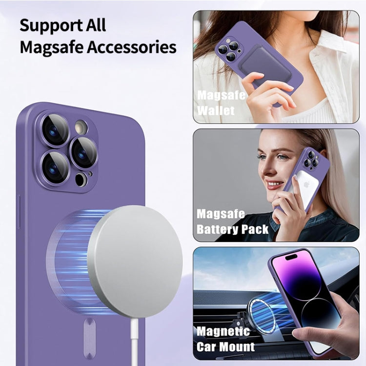 Custodia per telefono ENKAY MagSafe opaca in TPU con pellicola per lenti, For iPhone 16, For iPhone 15 Pro Max, For iPhone 15 Pro