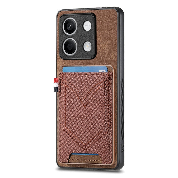 Custodia per cellulare in pelle con texture denim con slot per schede, For Xiaomi Redmi Note 13 Pro 4G, For Xiaomi Redmi Note 13, For Xiaomi Redmi Note 13 Pro+, For Xiaomi Redmi Note 13 Pro 5G