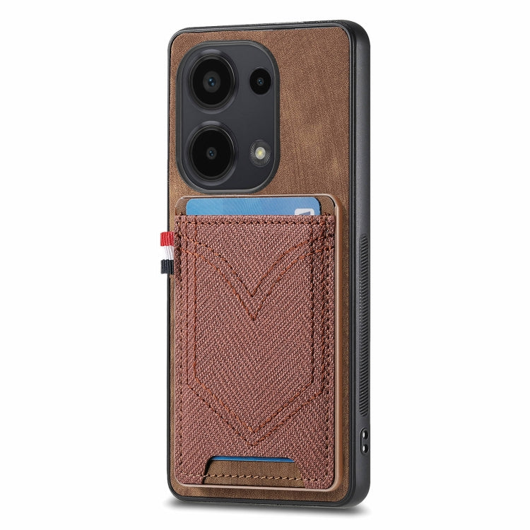 Custodia per cellulare in pelle con texture denim con slot per schede, For Xiaomi Redmi Note 13 Pro 4G, For Xiaomi Redmi Note 13, For Xiaomi Redmi Note 13 Pro+, For Xiaomi Redmi Note 13 Pro 5G