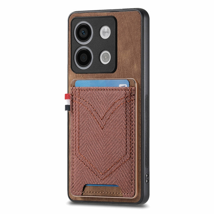 Custodia per cellulare in pelle con texture denim con slot per schede, For Xiaomi Redmi Note 13 Pro 4G, For Xiaomi Redmi Note 13, For Xiaomi Redmi Note 13 Pro+, For Xiaomi Redmi Note 13 Pro 5G