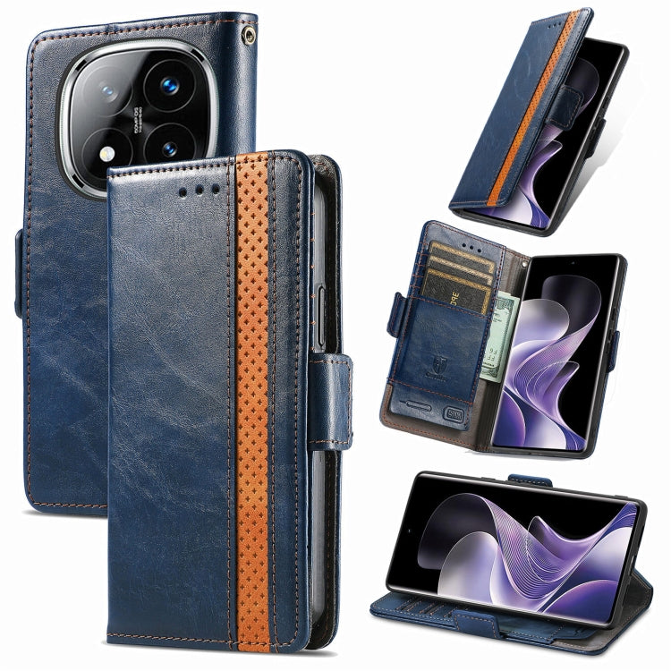 Custodia per telefono in pelle CaseNeo Splicing con doppia fibbia magnetica