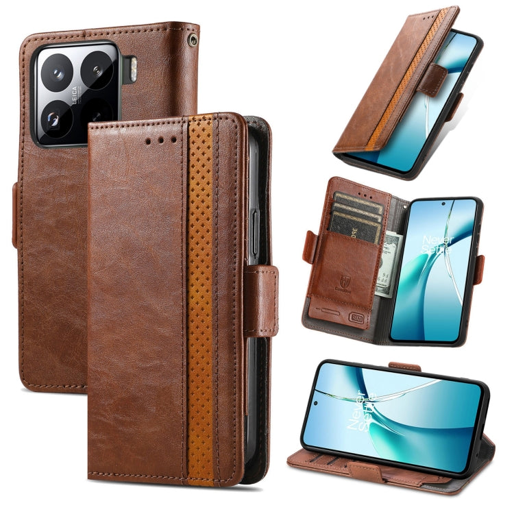 Custodia per telefono in pelle CaseNeo Splicing con doppia fibbia magnetica