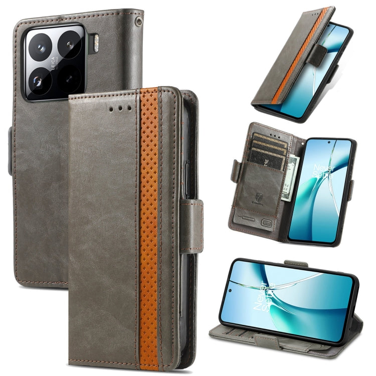 Custodia per telefono in pelle CaseNeo Splicing con doppia fibbia magnetica