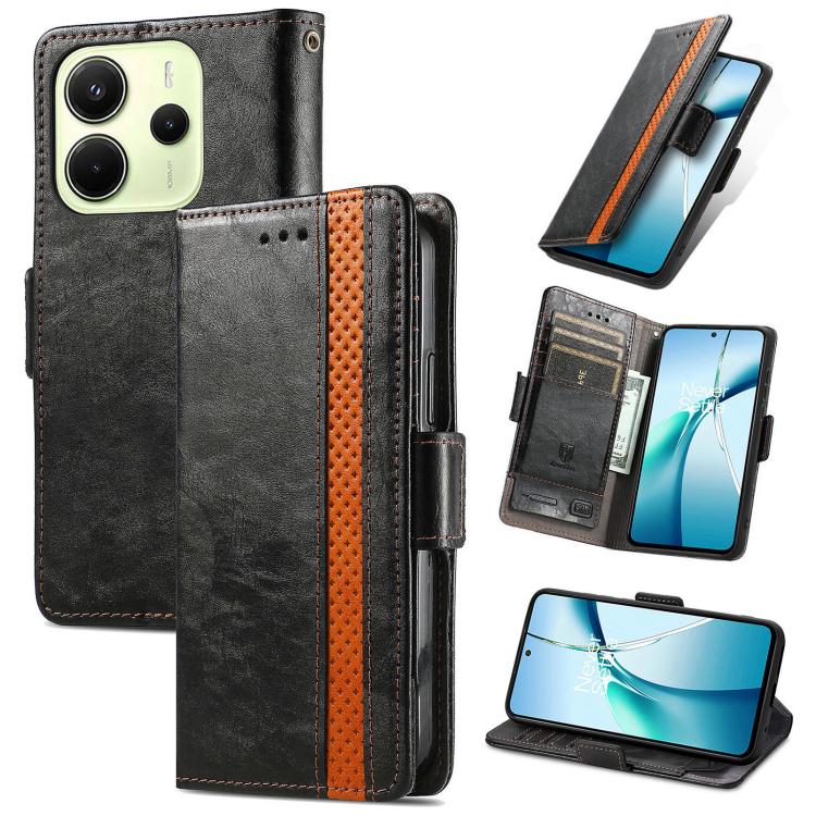 Custodia per telefono in pelle CaseNeo Splicing con doppia fibbia magnetica