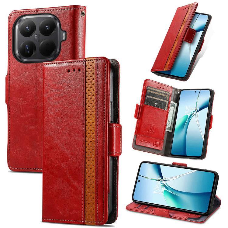 Custodia per telefono in pelle CaseNeo Splicing con doppia fibbia magnetica, For Xiaomi 17 Pro Max, For Xiaomi 17 Pro, For Xiaomi 17, For Xiaomi 15T Pro
