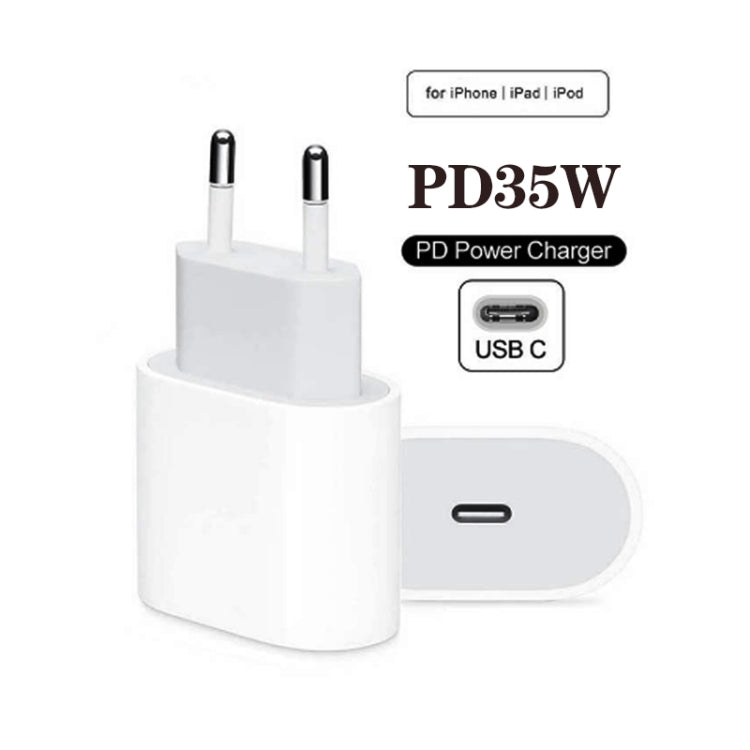 Caricabatterie con porta USB-C/Type-C PD35W per serie iPhone/iPad, presa europea, EU Plug