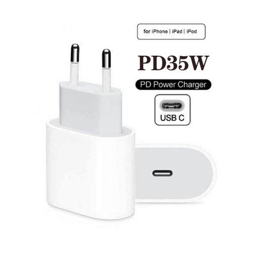 Caricabatterie con porta USB-C/Type-C PD35W per serie iPhone/iPad, presa europea, EU Plug