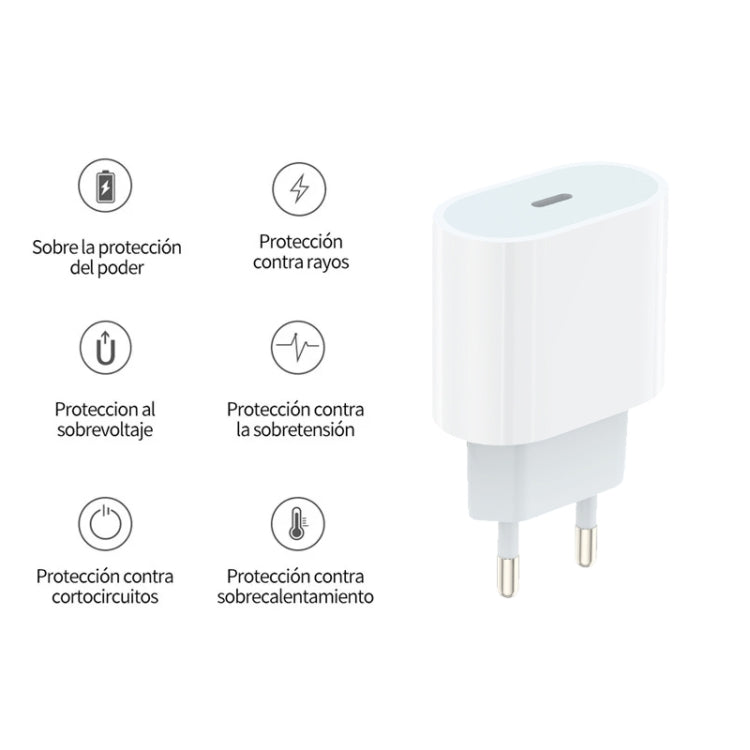Caricabatterie con porta USB-C/Type-C PD35W per serie iPhone/iPad, presa europea, EU Plug