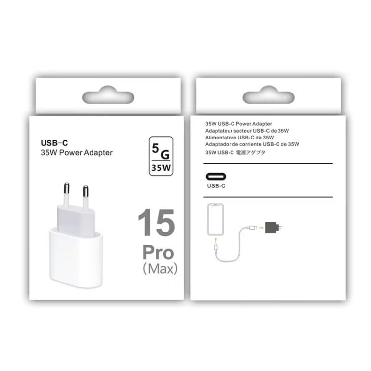Caricabatterie con porta USB-C/Type-C PD35W per serie iPhone/iPad, presa europea, EU Plug