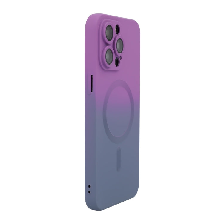 Custodia per telefono in silicone ENKAY Hat-Prince MagSafe Rainbow Gradient con pellicola per lenti