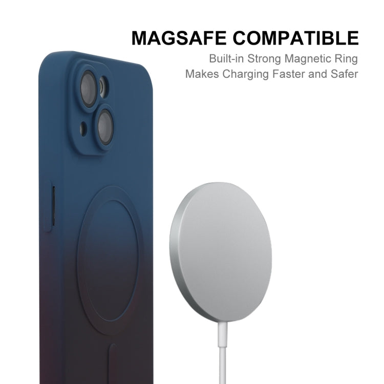 Custodia per telefono in silicone ENKAY Hat-Prince MagSafe Rainbow Gradient con pellicola per lenti, For iPhone 14 Plus, For iPhone 14, For iPhone 14 Pro, For iPhone 14 Pro Max