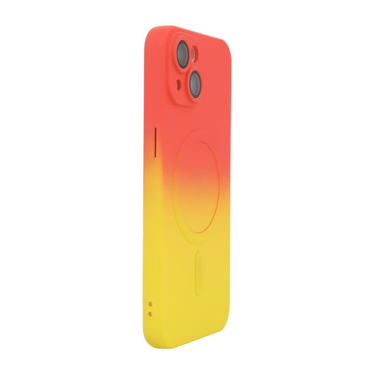 Custodia per telefono in silicone ENKAY Hat-Prince MagSafe Rainbow Gradient con pellicola per lenti, For iPhone 14 Plus, For iPhone 14, For iPhone 14 Pro, For iPhone 14 Pro Max