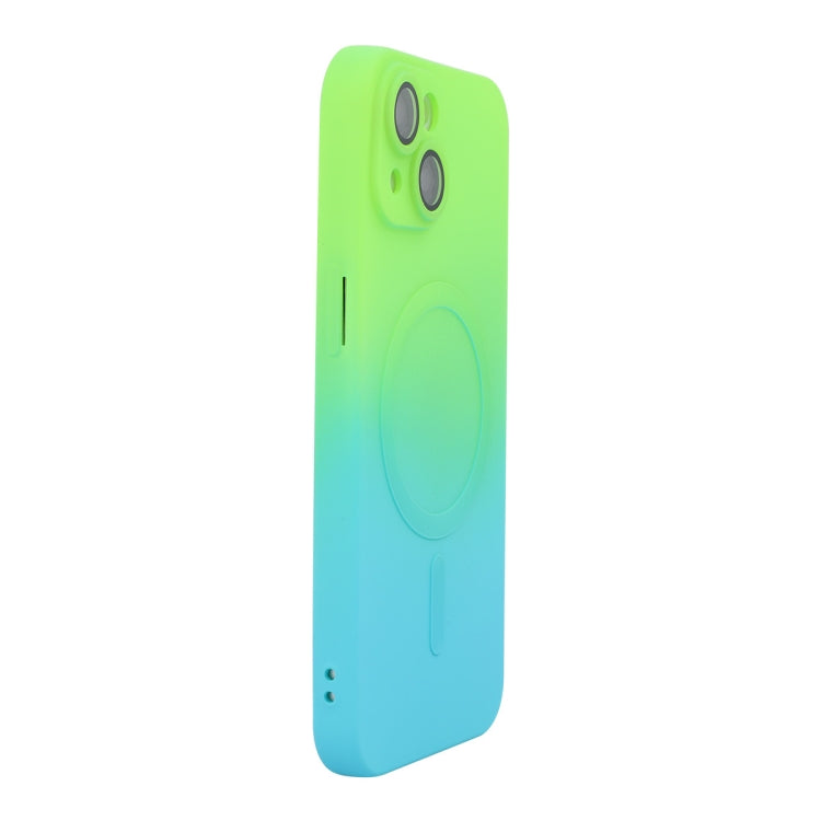 Custodia per telefono in silicone ENKAY Hat-Prince MagSafe Rainbow Gradient con pellicola per lenti, For iPhone 14 Plus, For iPhone 14, For iPhone 14 Pro, For iPhone 14 Pro Max