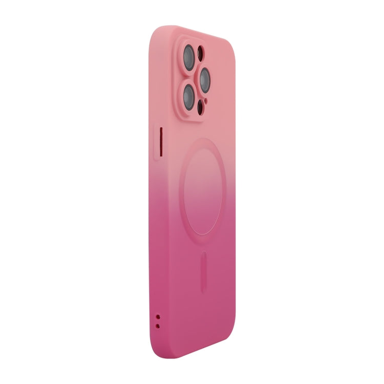 Custodia per telefono in silicone ENKAY Hat-Prince MagSafe Rainbow Gradient con pellicola per lenti, For iPhone 16 Pro Max, For iPhone 16 Pro, For iPhone 16 Plus, For iPhone 16
