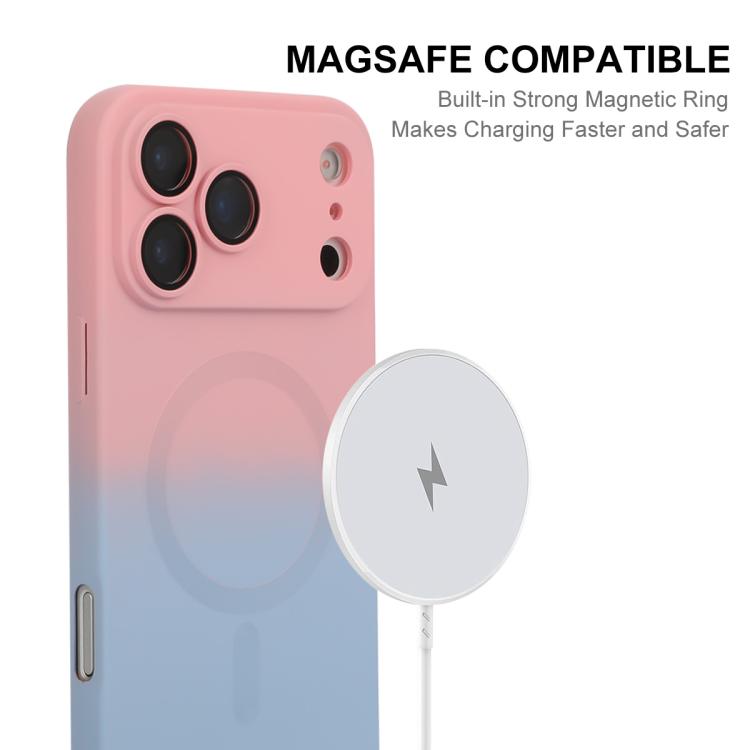 Custodia per telefono in silicone ENKAY Hat-Prince MagSafe Rainbow Gradient con pellicola per lenti