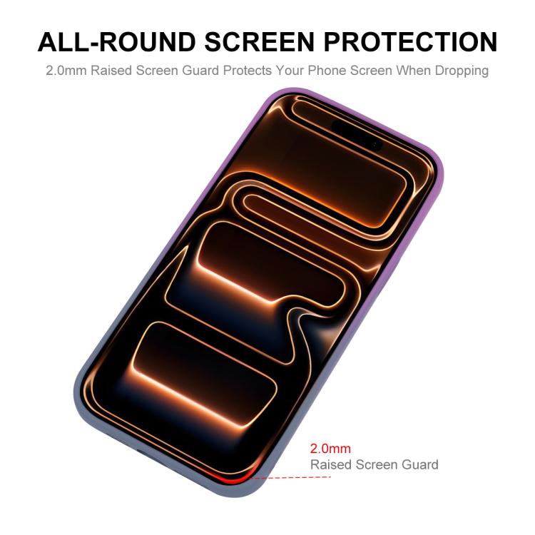 Custodia per telefono in silicone ENKAY Hat-Prince MagSafe Rainbow Gradient con pellicola per lenti, For iPhone 17 Pro Max, For iPhone 17 Pro, For iPhone 17, For iPhone Air