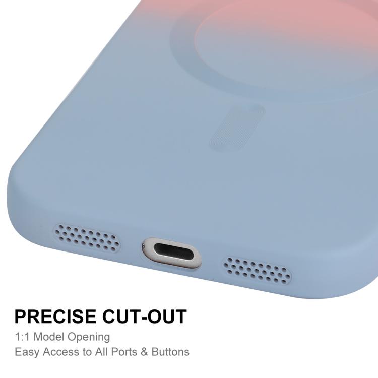 Custodia per telefono in silicone ENKAY Hat-Prince MagSafe Rainbow Gradient con pellicola per lenti